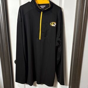 Profile Varsity Missouri Tigers Black and Yellow Half-Zip Jacket